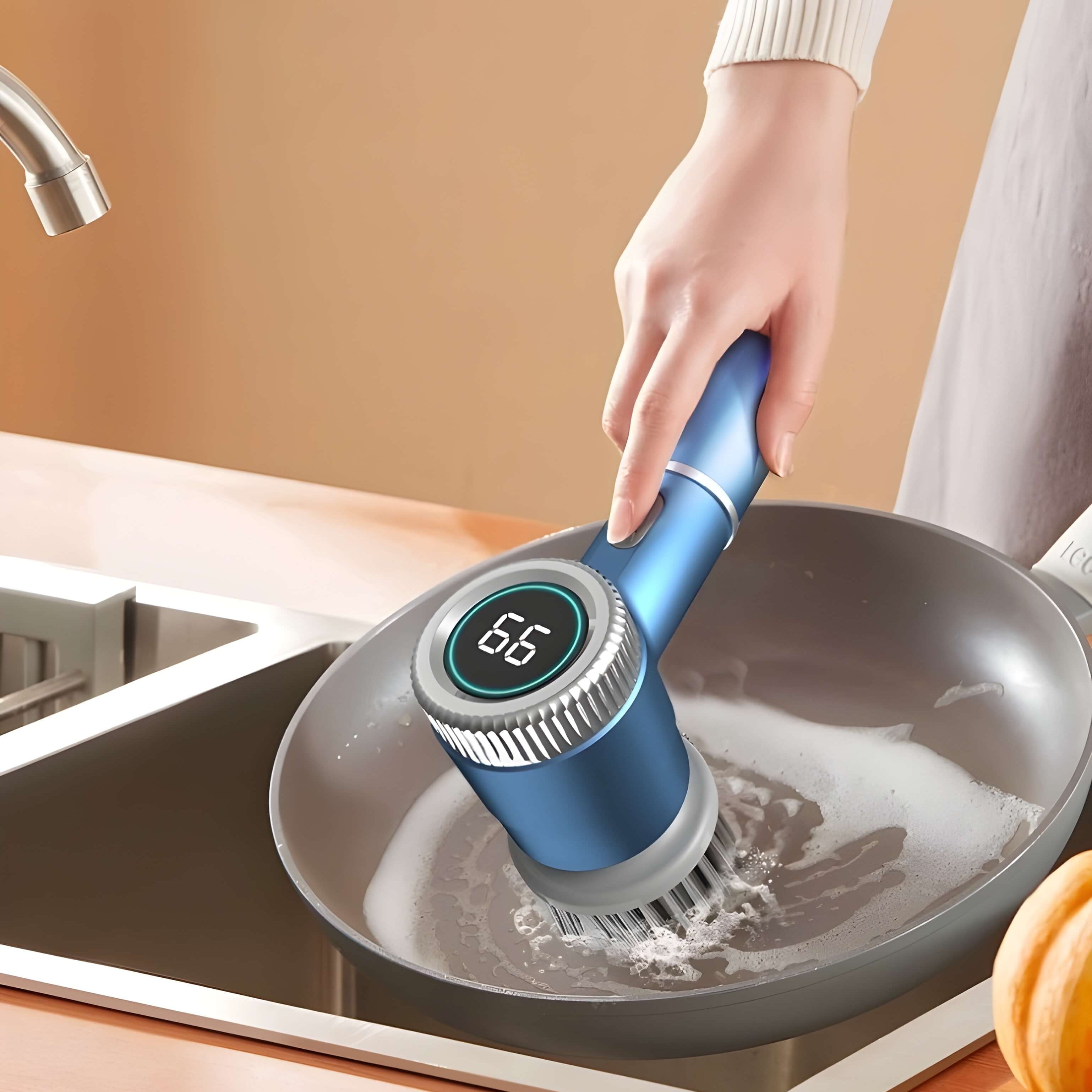 Brosse Vaisselle Électrique - 5 brosses remplaçables