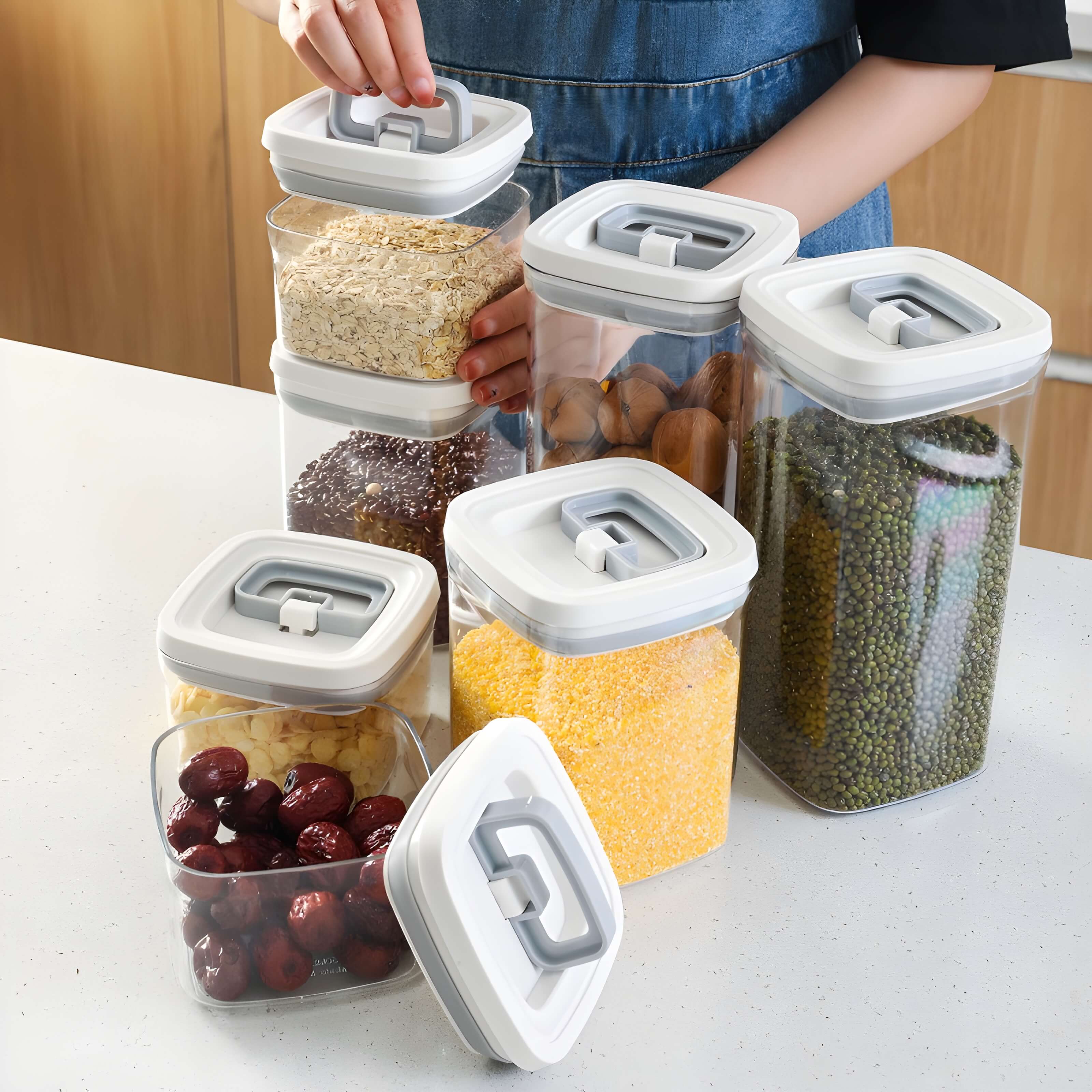 StackBox – Boîte de Rangement Empilable Transparente pour Cuisine
