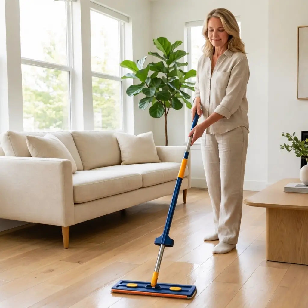 SpinClean™ | Balai serpillière Rotative Avec Système D’essorage Intégré