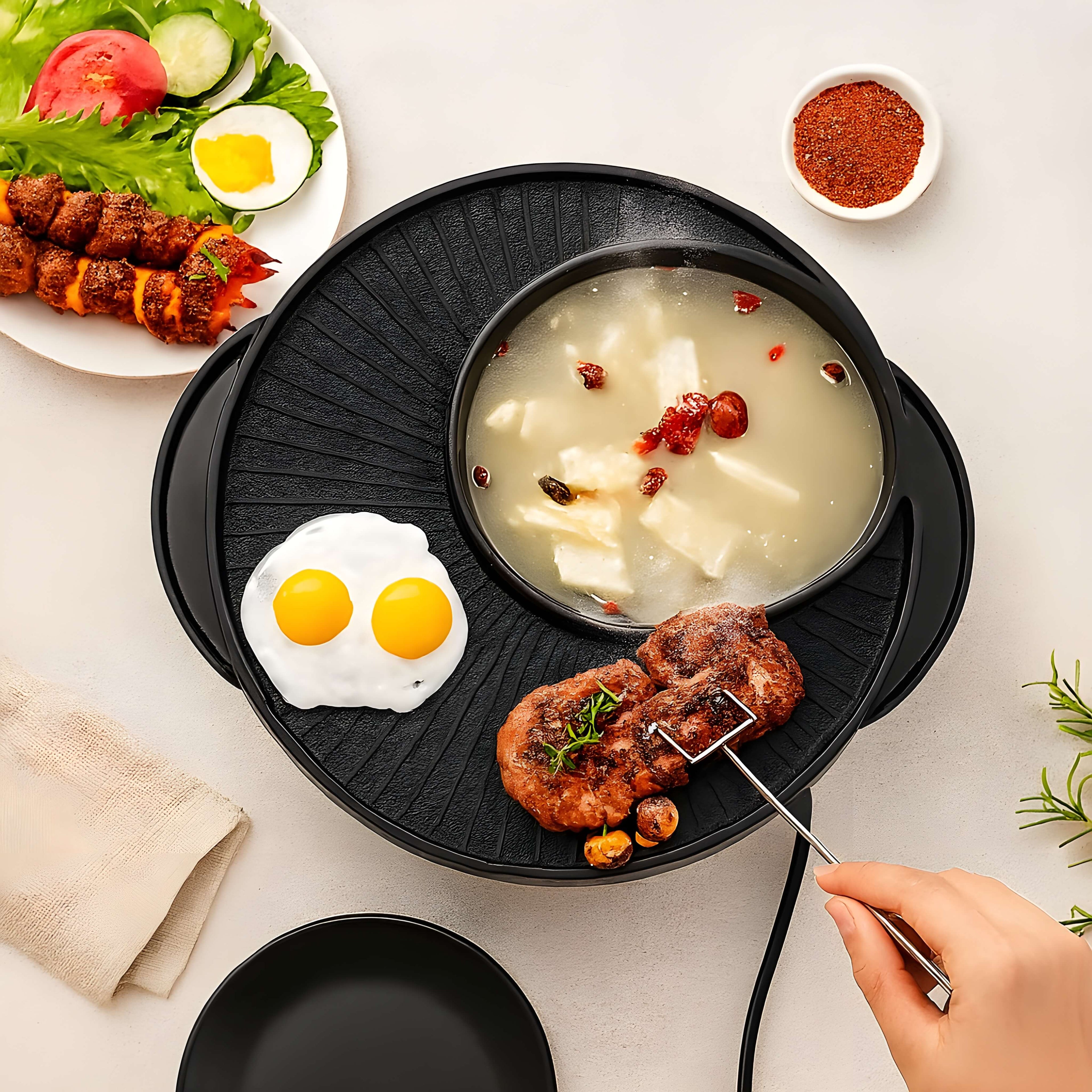 FlexGrill – Gril Électrique Multifonction 2-en-1