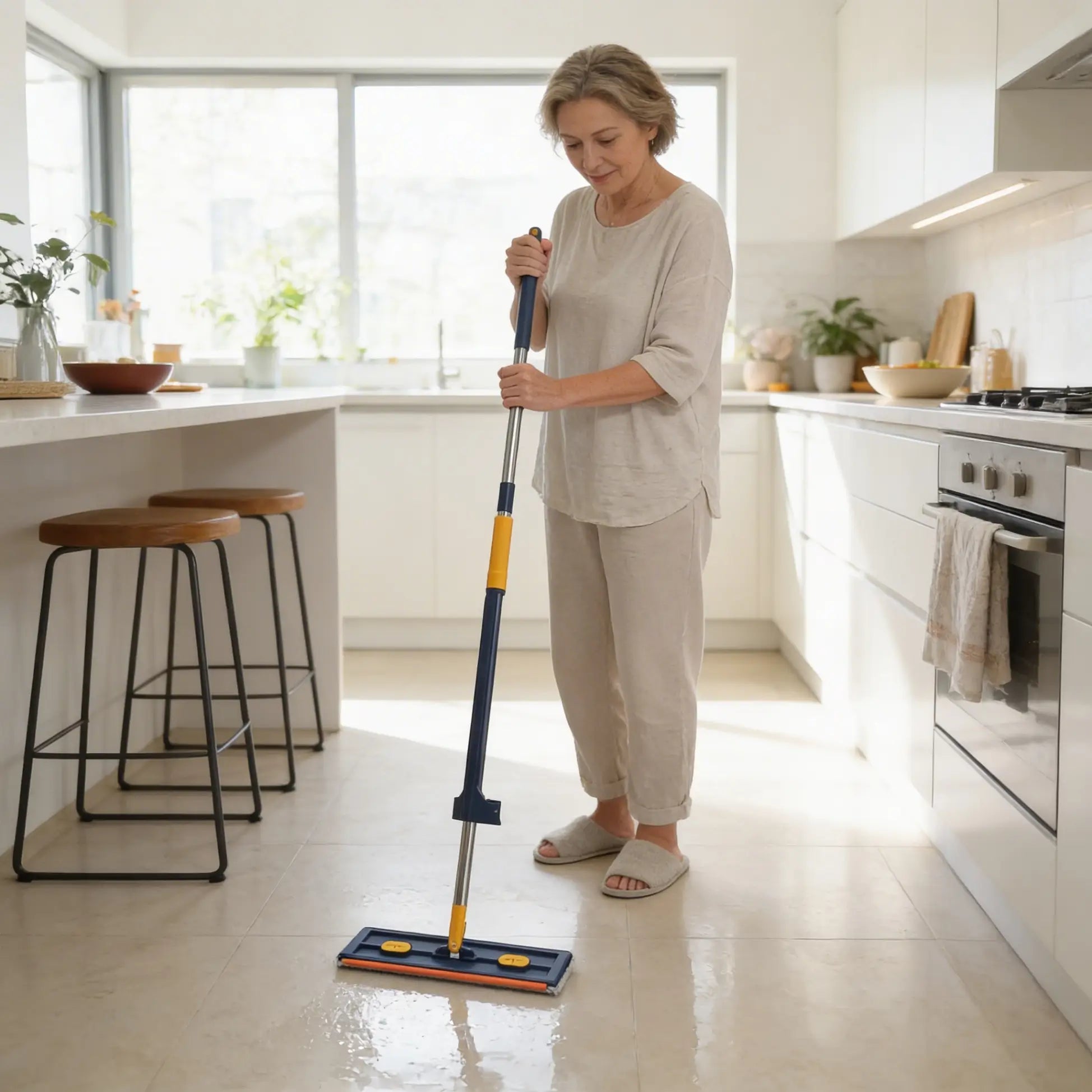 SpinClean™ | Balai serpillière Rotative Avec Système D’essorage Intégré